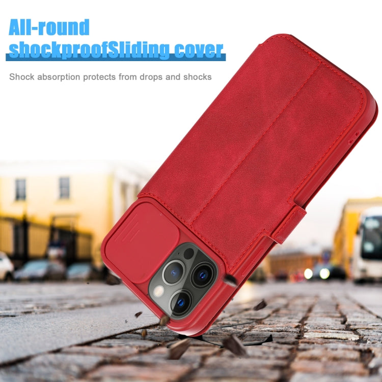 For iPhone 12 Pro Push Window Double Buckle PU + Silicone Horizontal Flip Leather Case with Holder & Card Slot