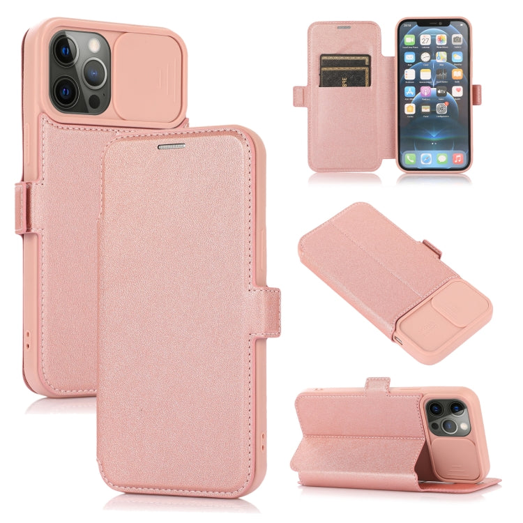 For iPhone 12 Pro Push Window Double Buckle PU + Silicone Horizontal Flip Leather Case with Holder & Card Slot
