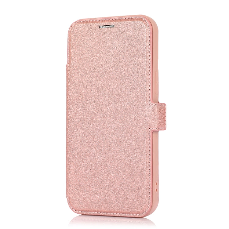 For iPhone 12 Pro Push Window Double Buckle PU + Silicone Horizontal Flip Leather Case with Holder & Card Slot