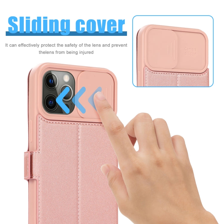 For iPhone 12 Pro Push Window Double Buckle PU + Silicone Horizontal Flip Leather Case with Holder & Card Slot