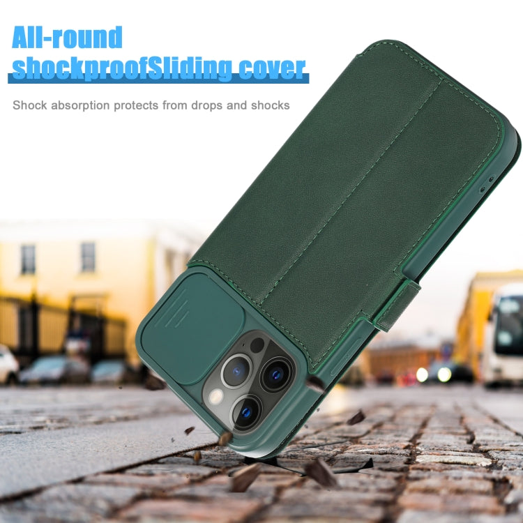 For iPhone 12 Pro Push Window Double Buckle PU + Silicone Horizontal Flip Leather Case with Holder & Card Slot