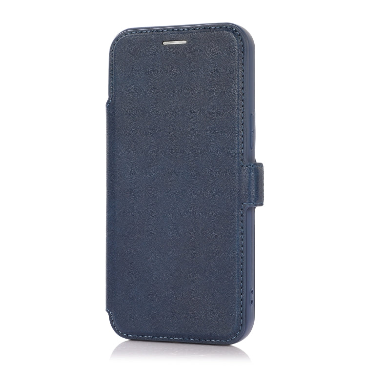 For iPhone 12 Pro Push Window Double Buckle PU + Silicone Horizontal Flip Leather Case with Holder & Card Slot