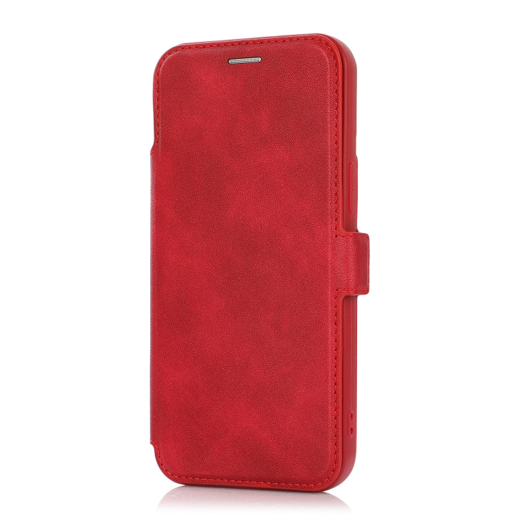 For iPhone 12 Pro Max Push Window Double Buckle PU + Silicone Horizontal Flip Leather Case with Holder & Card Slot
