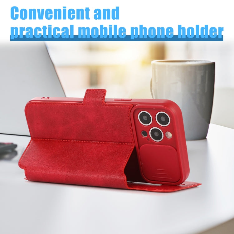 For iPhone 12 Pro Max Push Window Double Buckle PU + Silicone Horizontal Flip Leather Case with Holder & Card Slot