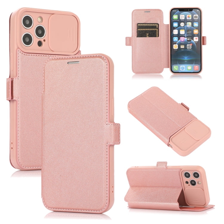 For iPhone 12 Pro Max Push Window Double Buckle PU + Silicone Horizontal Flip Leather Case with Holder & Card Slot