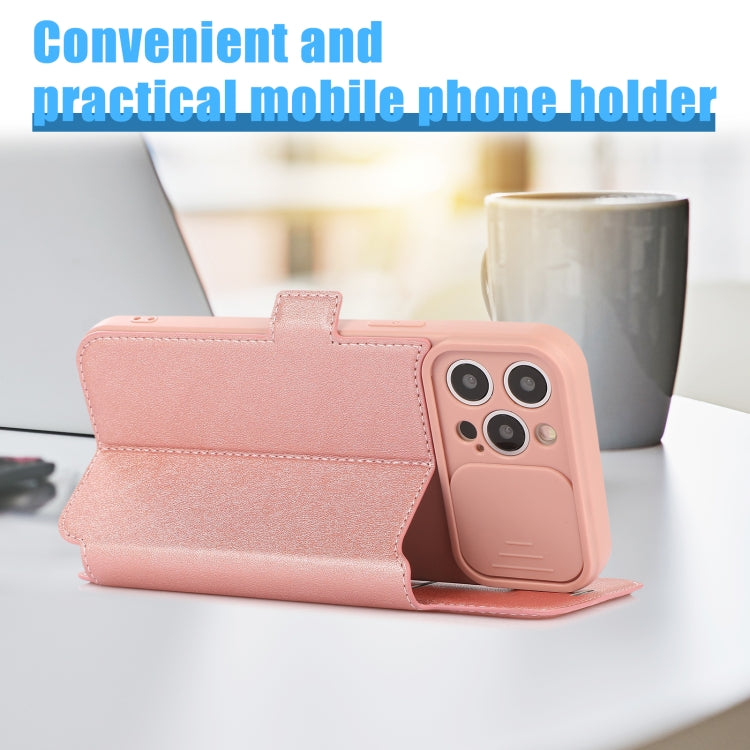 For iPhone 12 Pro Max Push Window Double Buckle PU + Silicone Horizontal Flip Leather Case with Holder & Card Slot