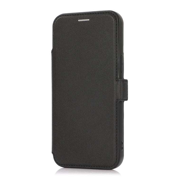 For iPhone 12 Pro Max Push Window Double Buckle PU + Silicone Horizontal Flip Leather Case with Holder & Card Slot