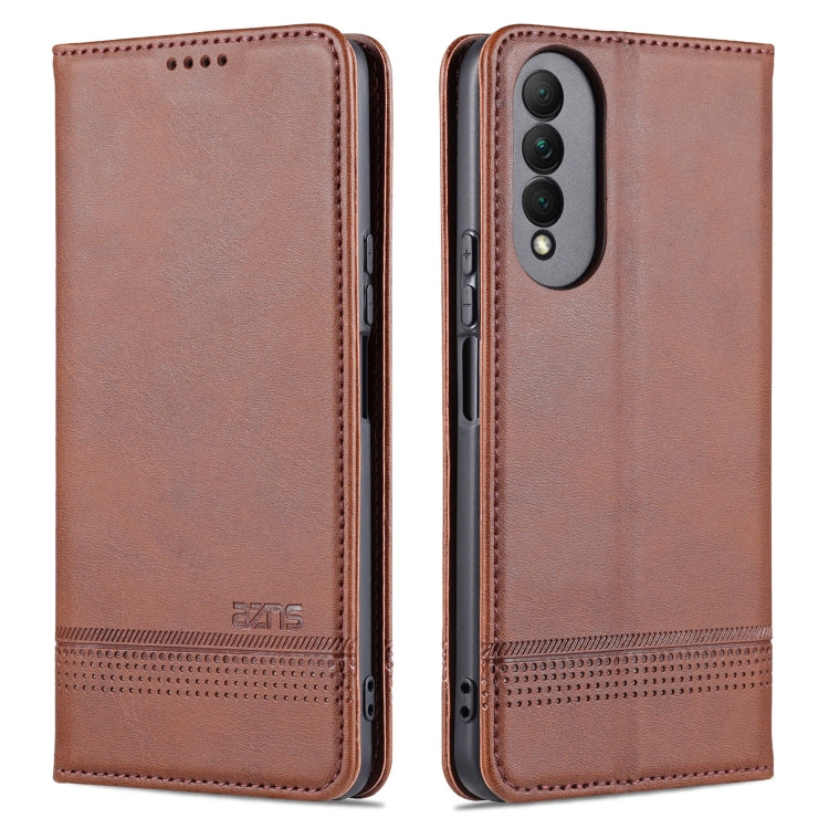 For Honor X20 SE AZNS Magnetic Calf Texture Horizontal Flip Leather Case with Card Slots & Holder & Wallet