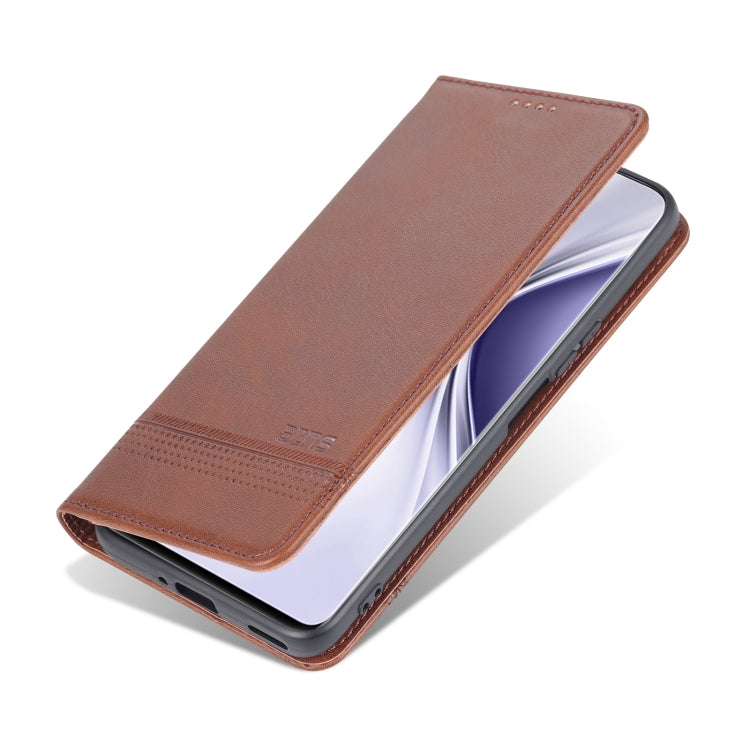 For Honor X20 SE AZNS Magnetic Calf Texture Horizontal Flip Leather Case with Card Slots & Holder & Wallet