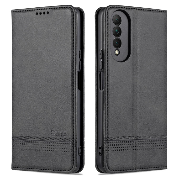 For Honor X20 SE AZNS Magnetic Calf Texture Horizontal Flip Leather Case with Card Slots & Holder & Wallet