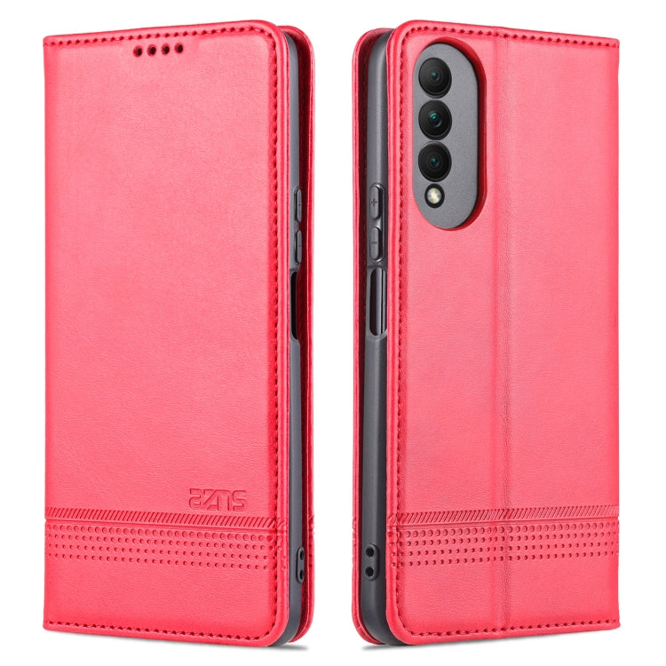 For Honor X20 SE AZNS Magnetic Calf Texture Horizontal Flip Leather Case with Card Slots & Holder & Wallet