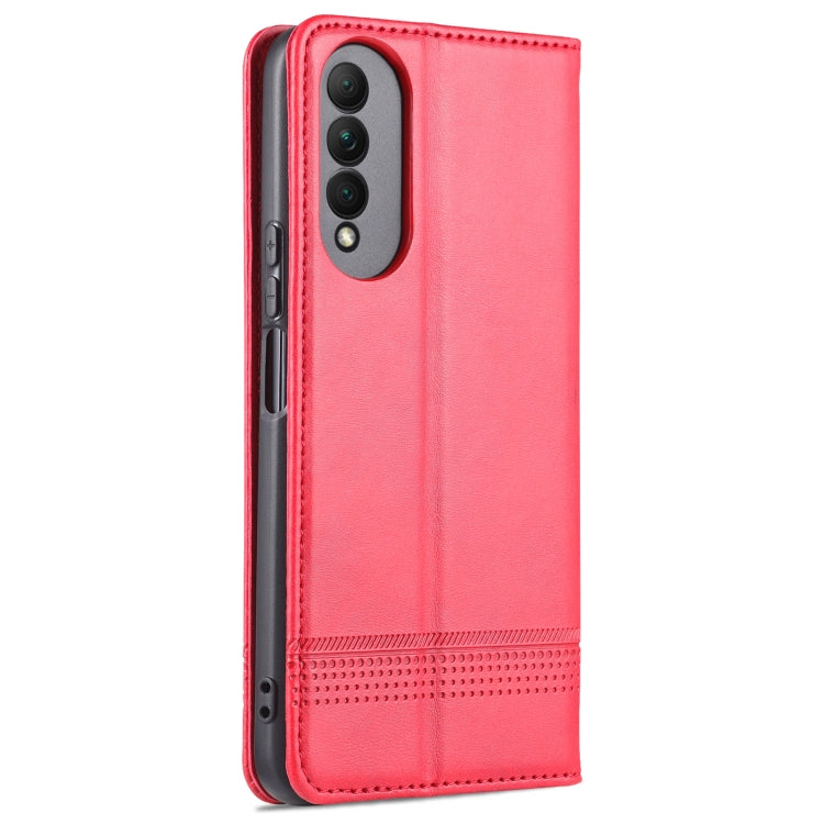 For Honor X20 SE AZNS Magnetic Calf Texture Horizontal Flip Leather Case with Card Slots & Holder & Wallet