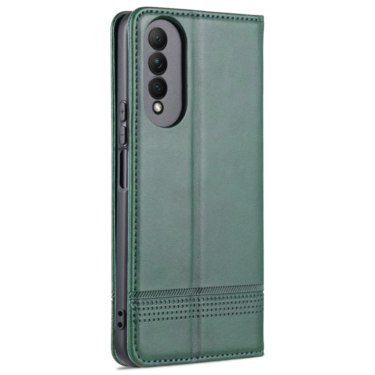 For Honor X20 SE AZNS Magnetic Calf Texture Horizontal Flip Leather Case with Card Slots & Holder & Wallet