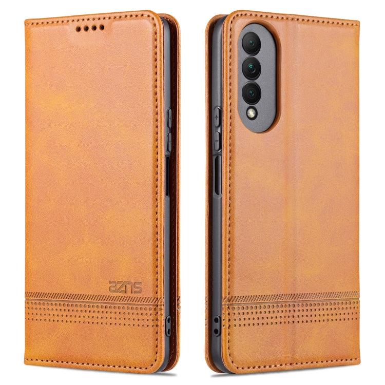 For Honor X20 SE AZNS Magnetic Calf Texture Horizontal Flip Leather Case with Card Slots & Holder & Wallet