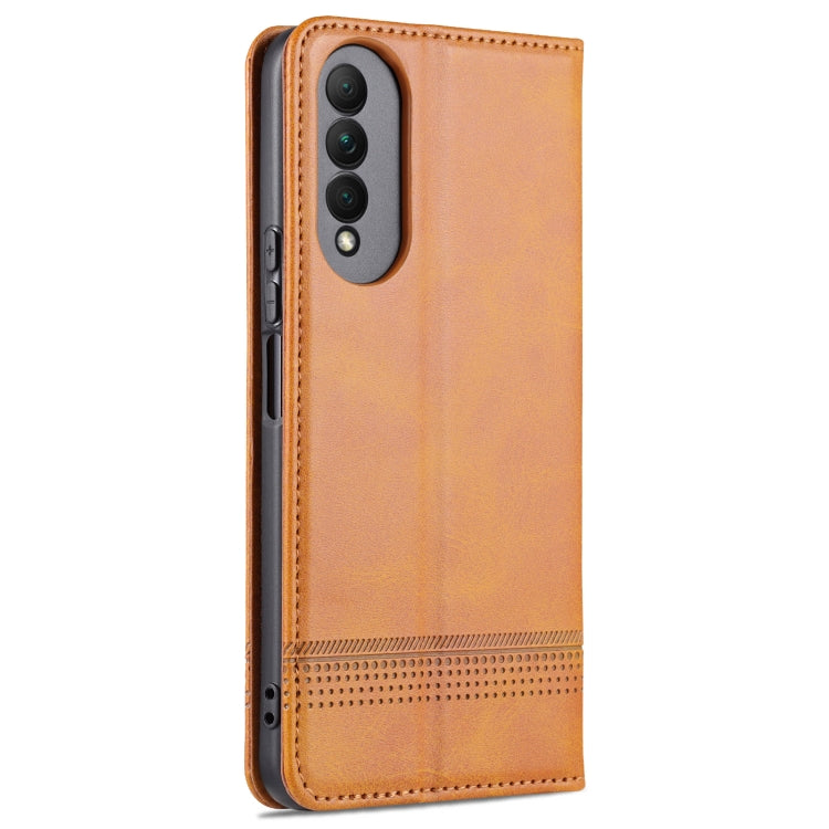 For Honor X20 SE AZNS Magnetic Calf Texture Horizontal Flip Leather Case with Card Slots & Holder & Wallet