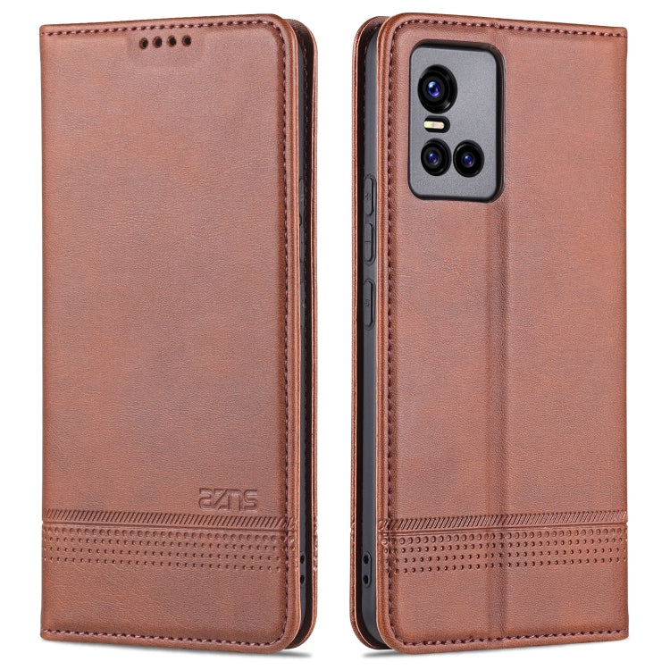 For vivo S10 AZNS Magnetic Calf Texture Horizontal Flip Leather Case with Card Slots & Holder & Wallet