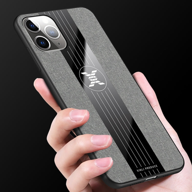For iPhone 11 Pro Max XINLI Stitching Cloth Textue Shockproof TPU Protective Case