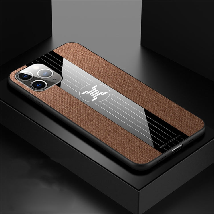 For iPhone 11 Pro Max XINLI Stitching Cloth Textue Shockproof TPU Protective Case