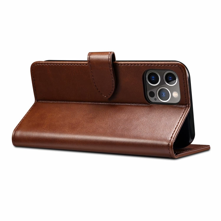 For iPhone 13 GUSSIM Business Style Horizontal Flip Leather Case with Holder & Card Slots & Wallet