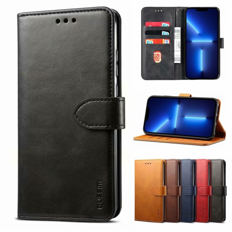 For iPhone 13 Pro GUSSIM Business Style Horizontal Flip Leather Case with Holder & Card Slots & Wallet