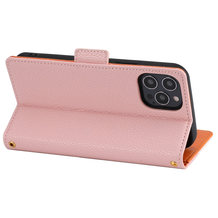 For iPhone 13 Litchi Texture Color Matching Horizontal Flip Leather Case with Card Slots & Holder & Wallet & Photo Frame