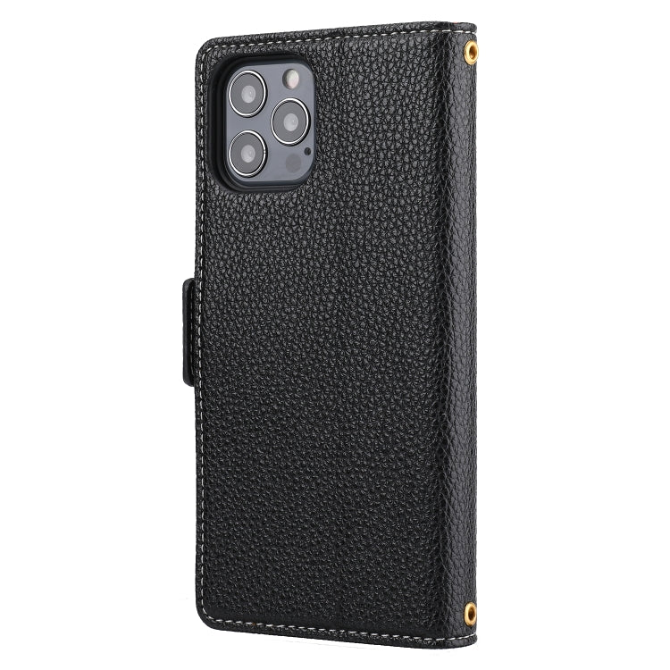 For iPhone 13 Litchi Texture Color Matching Horizontal Flip Leather Case with Card Slots & Holder & Wallet & Photo Frame