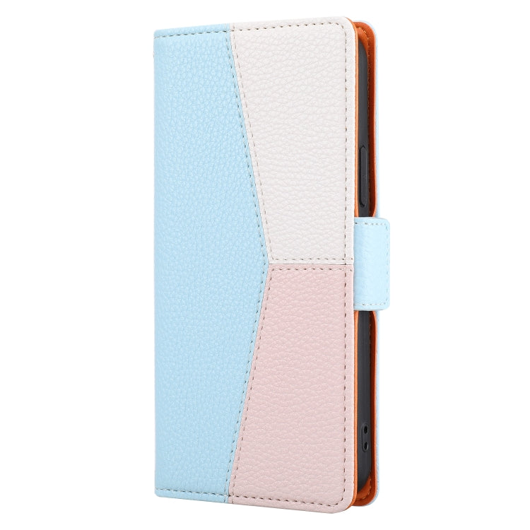 For iPhone 13 Litchi Texture Color Matching Horizontal Flip Leather Case with Card Slots & Holder & Wallet & Photo Frame