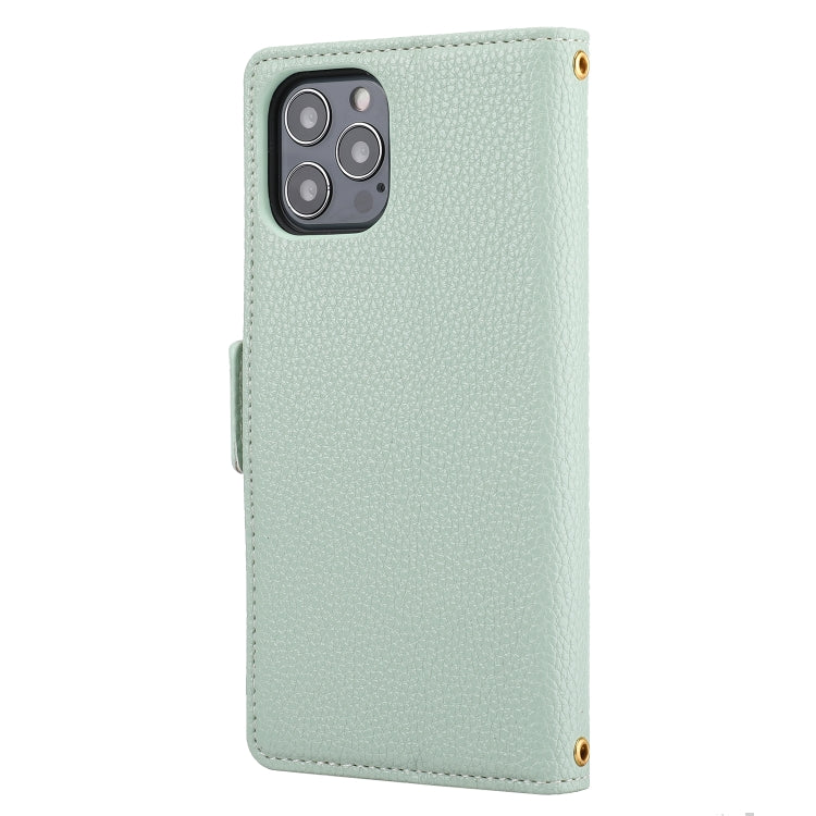 For iPhone 13 Litchi Texture Color Matching Horizontal Flip Leather Case with Card Slots & Holder & Wallet & Photo Frame