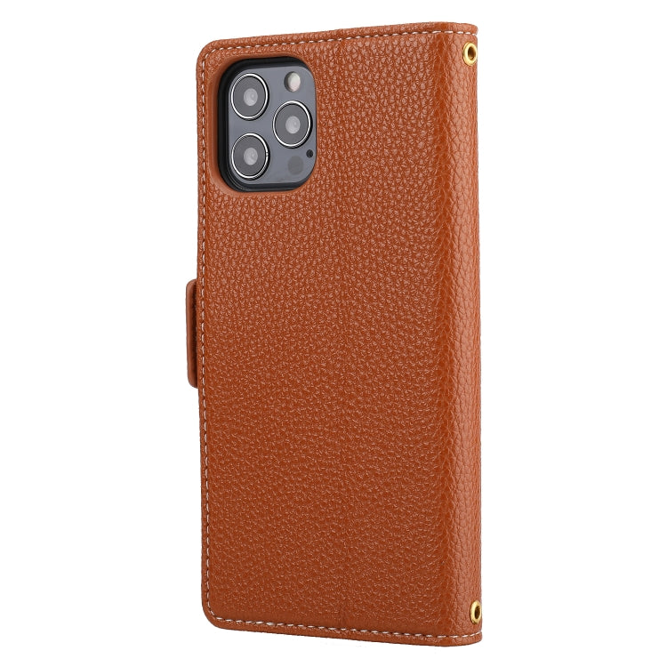 For iPhone 13 Pro Litchi Texture Color Matching Horizontal Flip Leather Case with Card Slots & Holder & Wallet & Photo Frame