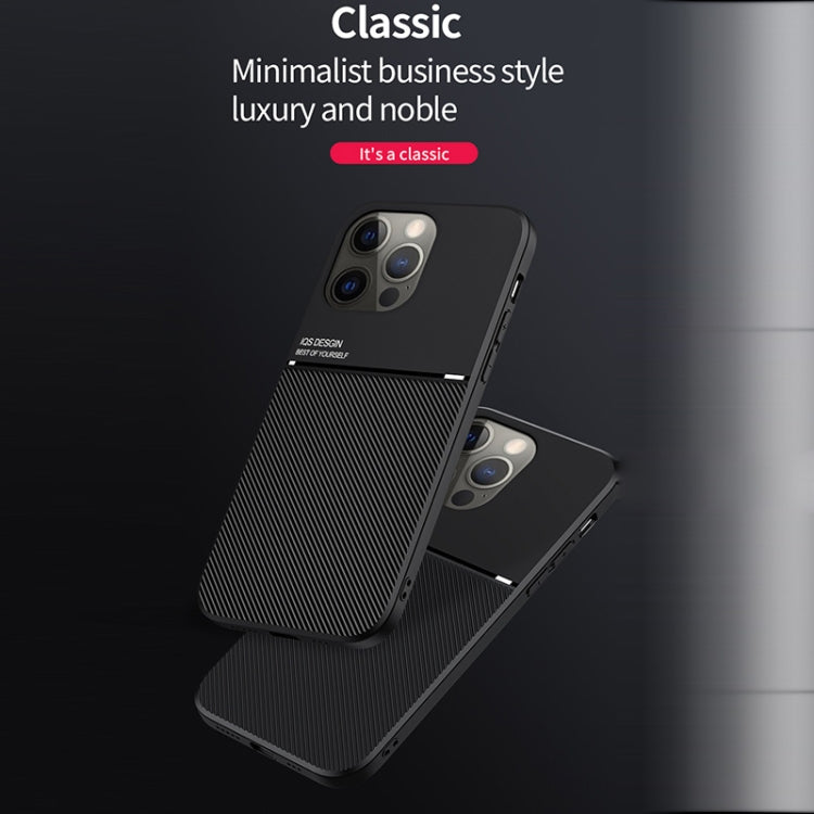 For iPhone 13 Pro Classic Tilt Strip Grain Magnetic Shockproof PC + TPU Case