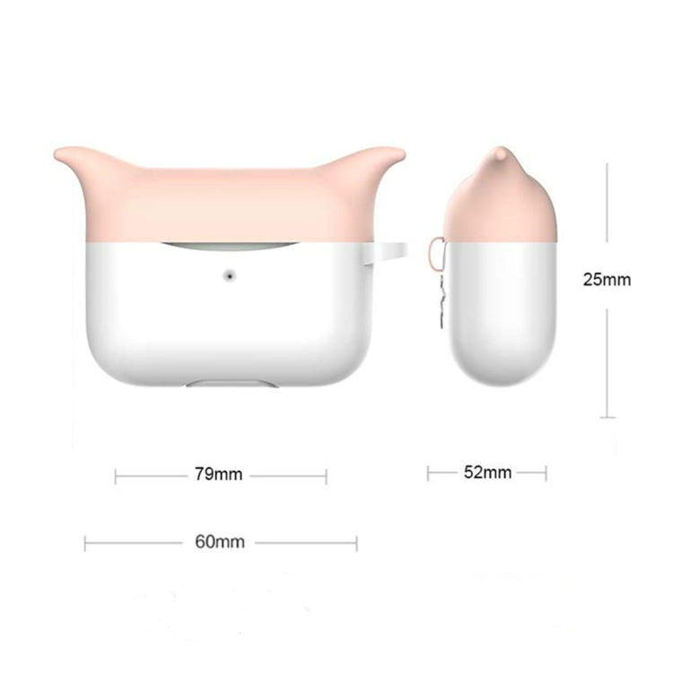 For AirPods Pro Devil Shape Silicone Earphone Protective Case, Support Wireless Charging