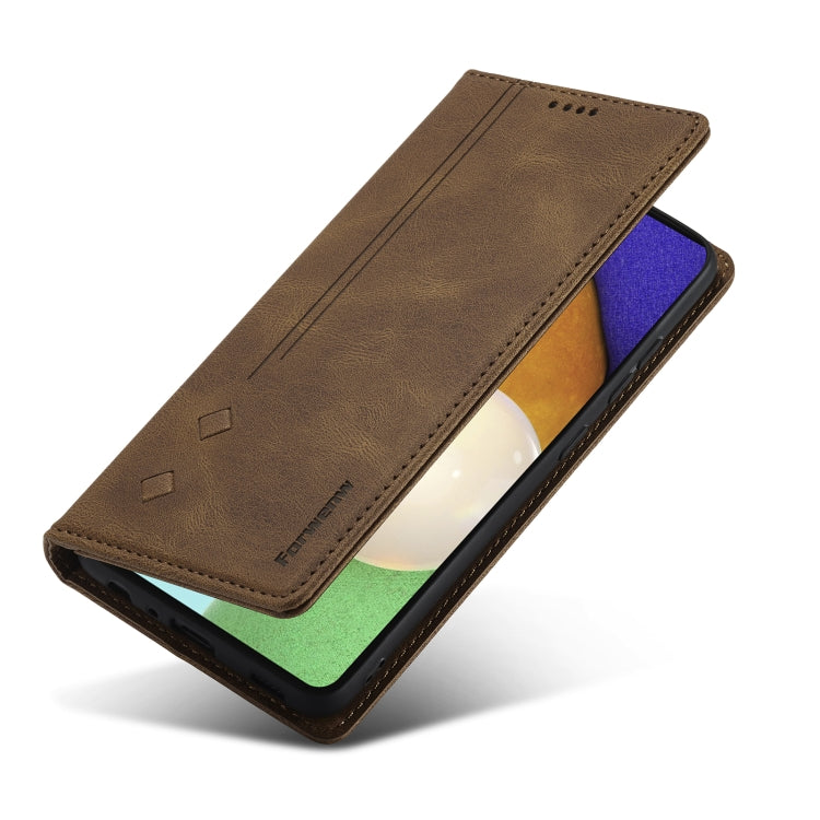 For Samsung Galaxy A52 5G Forwenw F2 Series Magnetic Horizontal Flip Leather Case with Holder & Card Slots & Wallet