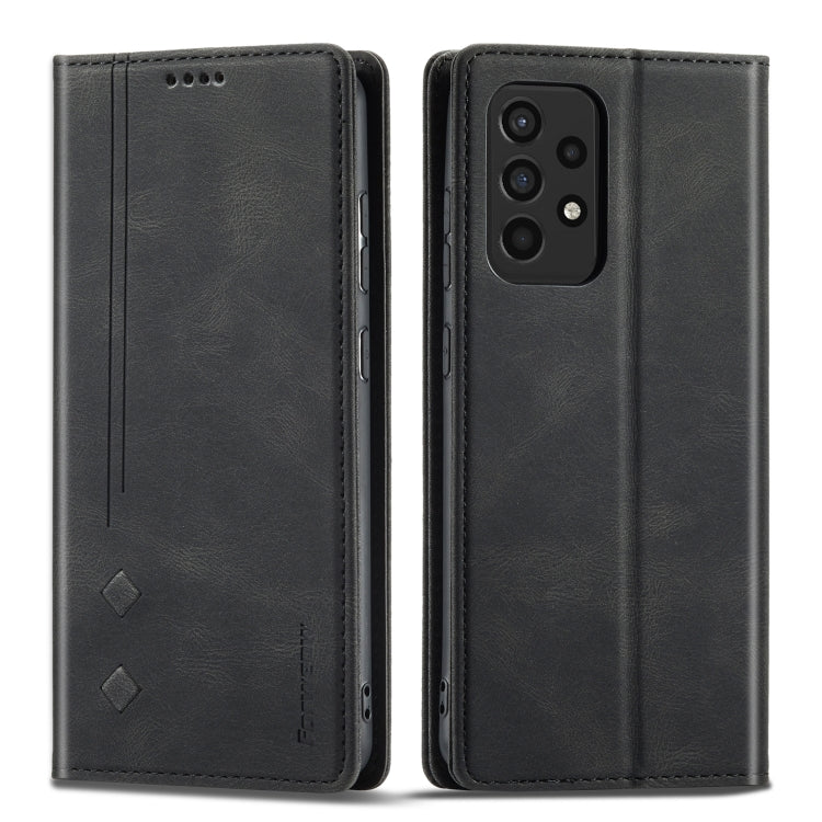 For Samsung Galaxy A52 5G Forwenw F2 Series Magnetic Horizontal Flip Leather Case with Holder & Card Slots & Wallet