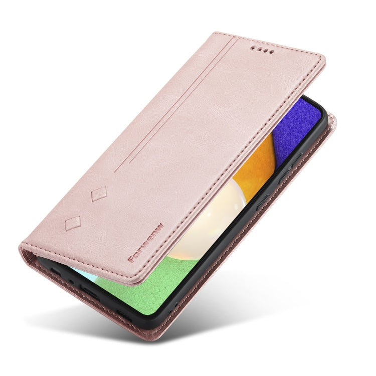 For Samsung Galaxy A52 5G Forwenw F2 Series Magnetic Horizontal Flip Leather Case with Holder & Card Slots & Wallet