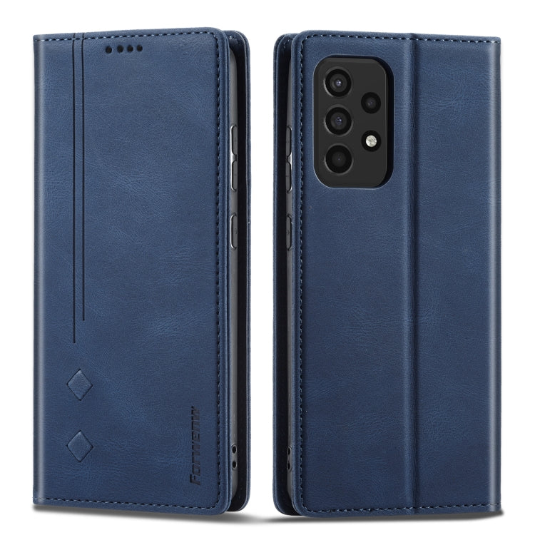 For Samsung Galaxy A52 5G Forwenw F2 Series Magnetic Horizontal Flip Leather Case with Holder & Card Slots & Wallet