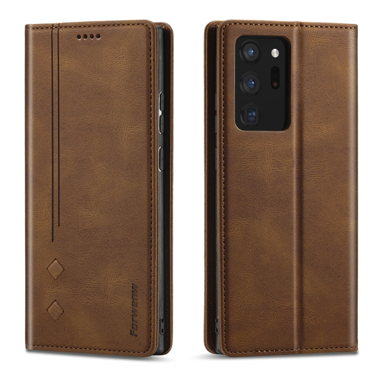 For Samsung Galaxy Note20 Ultra Forwenw F2 Series Magnetic Horizontal Flip Leather Case with Holder & Card Slots & Wallet
