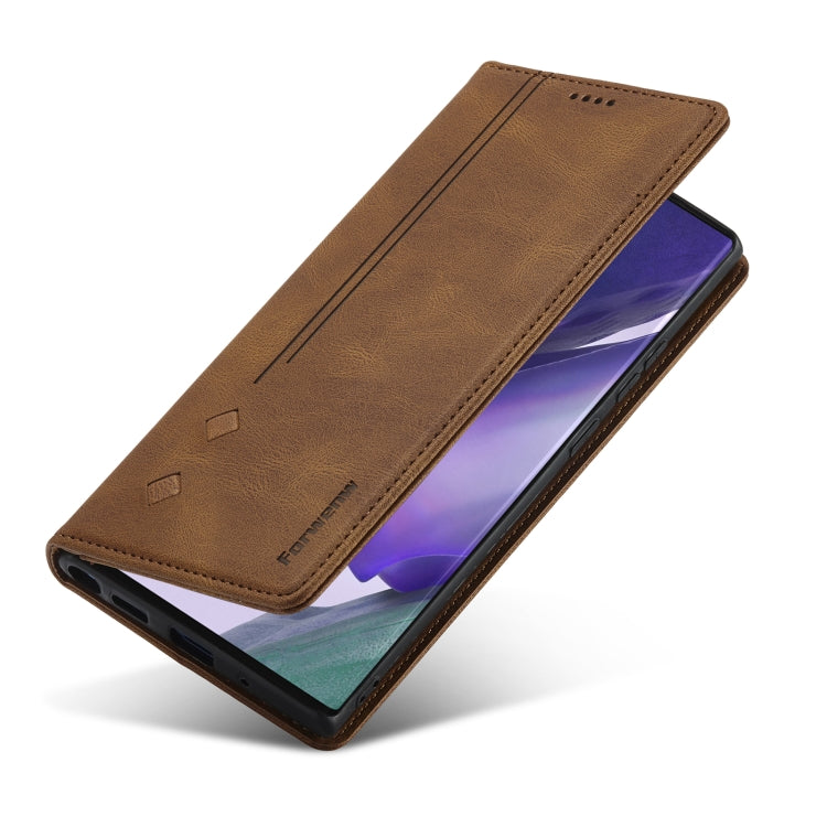 For Samsung Galaxy Note20 Ultra Forwenw F2 Series Magnetic Horizontal Flip Leather Case with Holder & Card Slots & Wallet