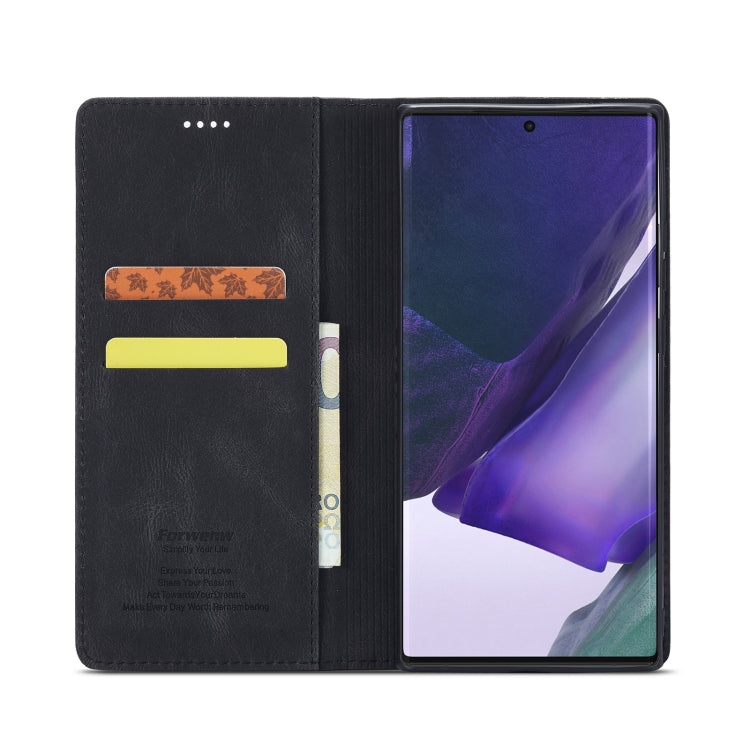 For Samsung Galaxy Note20 Ultra Forwenw F2 Series Magnetic Horizontal Flip Leather Case with Holder & Card Slots & Wallet