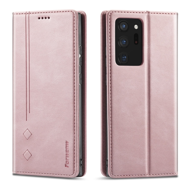 For Samsung Galaxy Note20 Ultra Forwenw F2 Series Magnetic Horizontal Flip Leather Case with Holder & Card Slots & Wallet