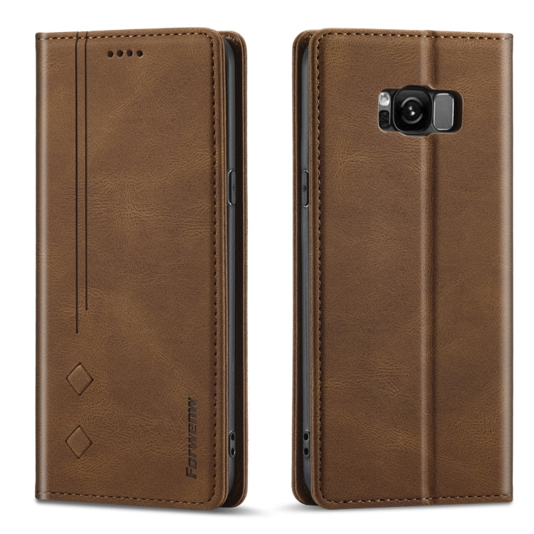 For Samsung Galaxy S8+ Forwenw F2 Series Magnetic Horizontal Flip Leather Case with Holder & Card Slots & Wallet