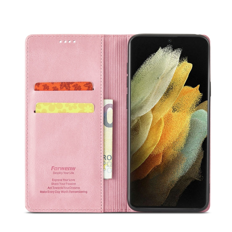 For Samsung Galaxy S9+ Forwenw F2 Series Magnetic Horizontal Flip Leather Case with Holder & Card Slots & Wallet