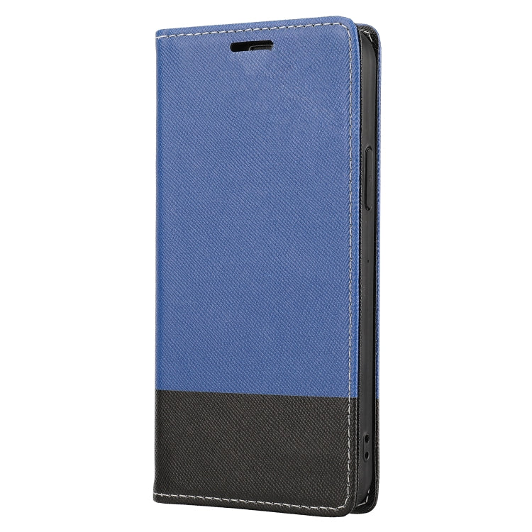 For iPhone 13 mini Cross Texture Color Matching Strong Magnetic Horizontal Flip Leather Case with Card Slots & Holder & Wallet