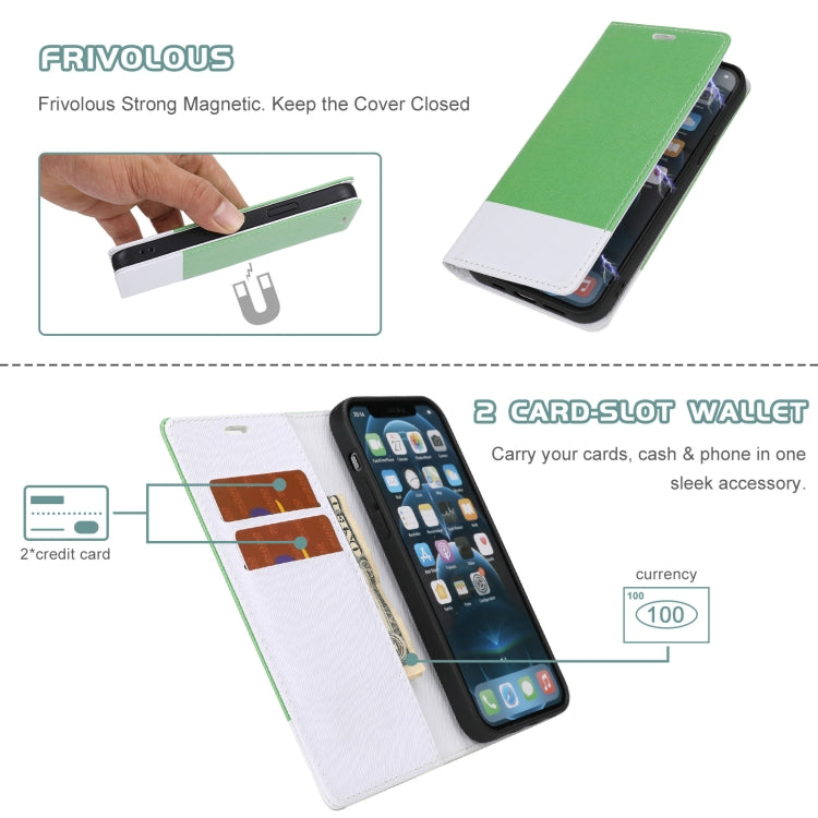 For iPhone 13 Cross Texture Color Matching Strong Magnetic Horizontal Flip Leather Case with Card Slots & Holder & Wallet