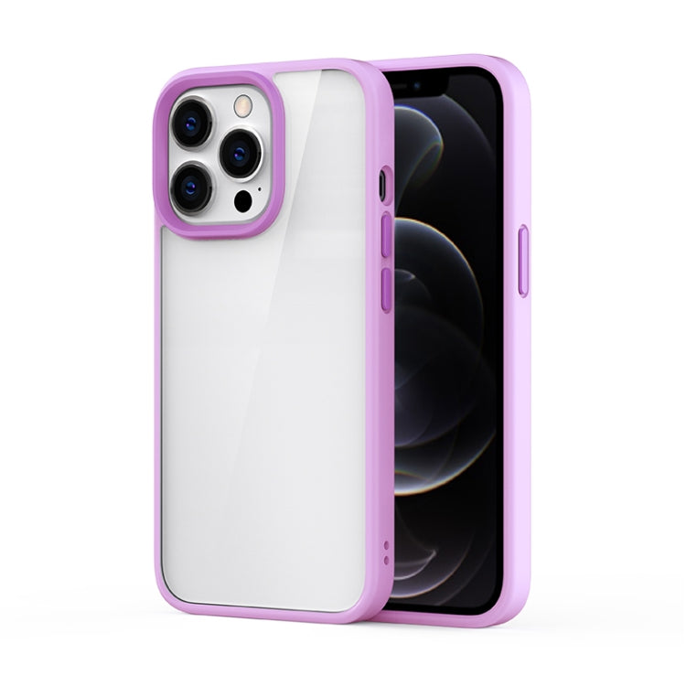 For iPhone 13 Pro Ming Shield Hybrid Frosted Transparent PC + TPU Scratchproof Shockproof Case