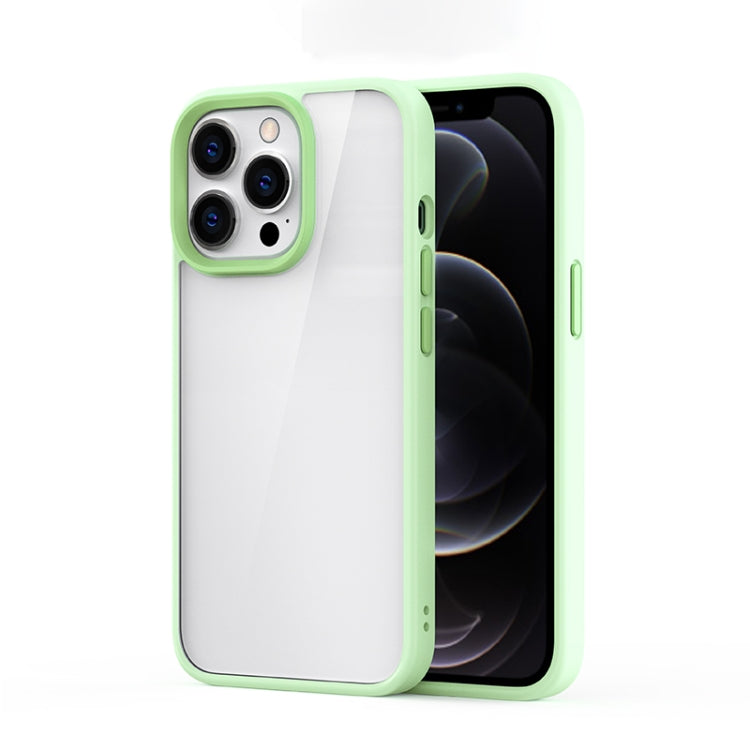For iPhone 13 Pro Ming Shield Hybrid Frosted Transparent PC + TPU Scratchproof Shockproof Case