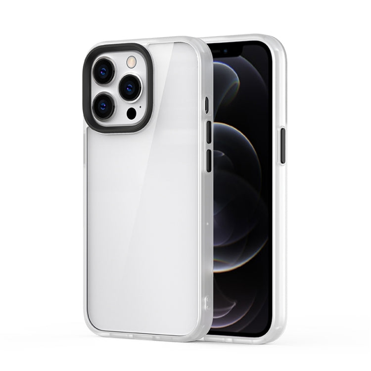 For iPhone 13 Pro Ming Shield Hybrid Frosted Transparent PC + TPU Scratchproof Shockproof Case