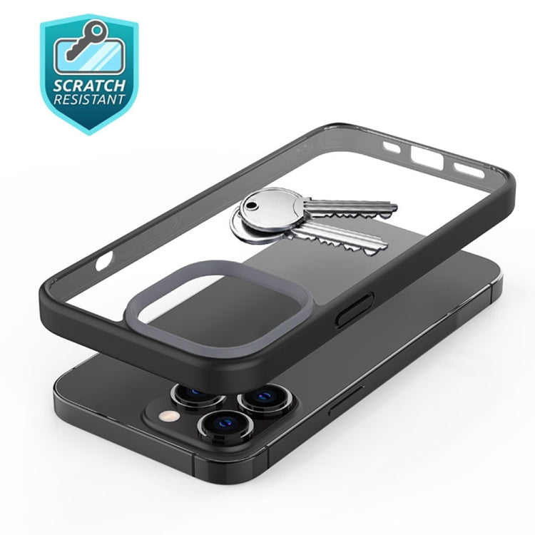 For iPhone 13 Pro Ming Shield Hybrid Frosted Transparent PC + TPU Scratchproof Shockproof Case
