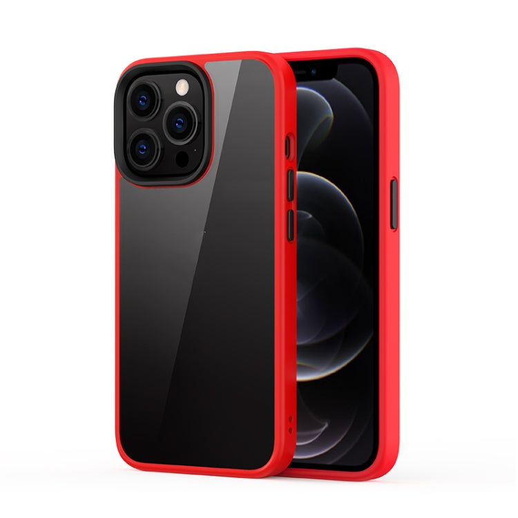 For iPhone 13 Pro Max Ming Shield Hybrid Frosted Transparent PC + TPU Scratchproof Shockproof Case