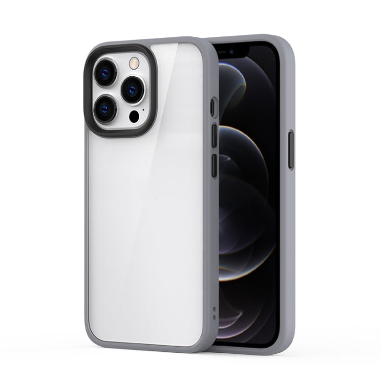 For iPhone 13 Pro Max Ming Shield Hybrid Frosted Transparent PC + TPU Scratchproof Shockproof Case