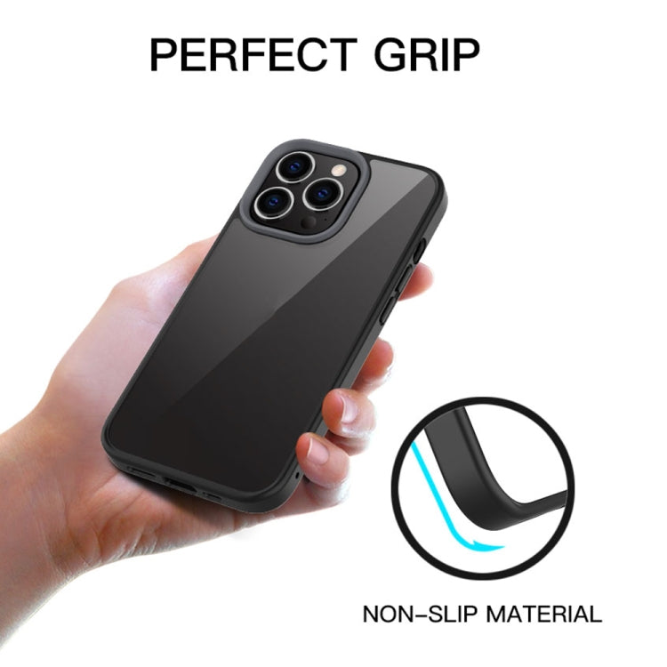 For iPhone 13 Pro Max Ming Shield Hybrid Frosted Transparent PC + TPU Scratchproof Shockproof Case